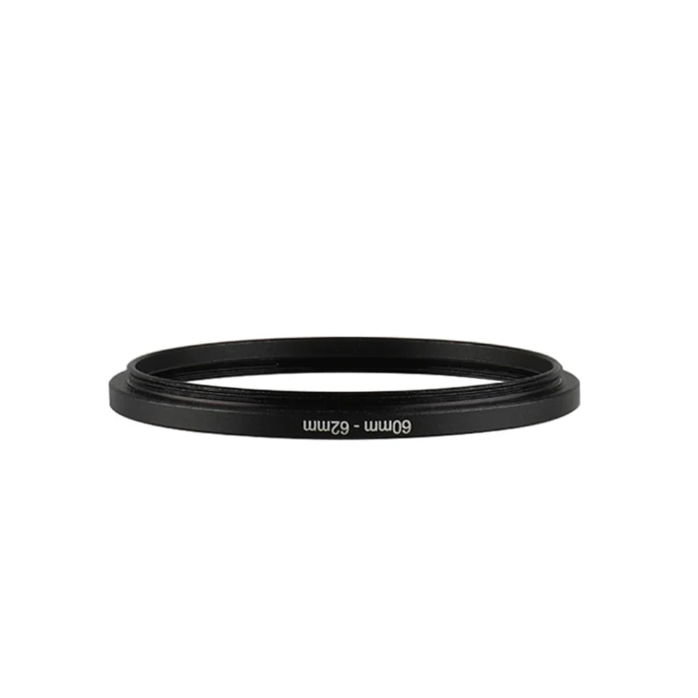 Aluminum Black Step Up Filter Ring 60mm-62mm 60-62 mm 60 to 62 Filter Adapter Lens Adapter for Canon Nikon Sony DSLR Camera Lens