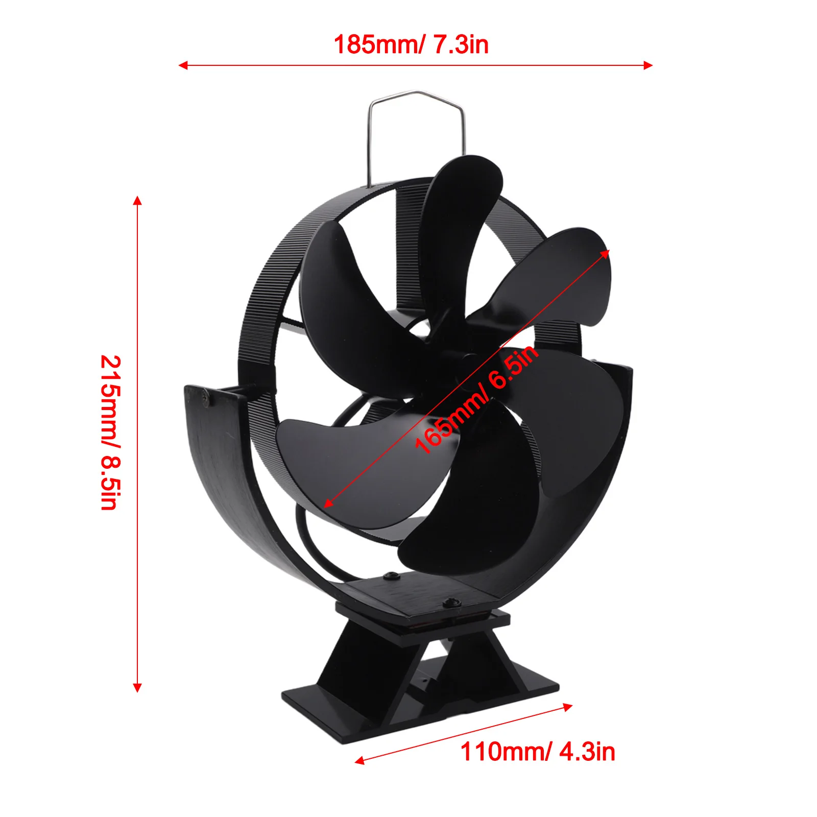 Silent Energy Saving Fireplace Fan with Adjustable Airflow for Effective Heat Distribution and Enhanced Warmth from Wood Stoves