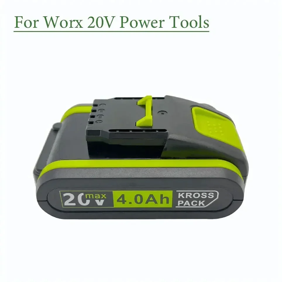 20V 4000mAh lithiumbatterij geschikt voor Worx WA3551 WA3553 WX390 WX176 WX178 WX386 WX678