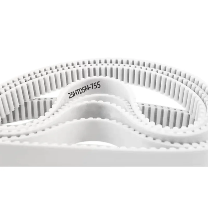 HTD 5M White PU Closed Loop Timing Belt Polyurethane Toothed Gear Belt Length 485~585mm Width 10 15 20 25mm  Synchronous Belt