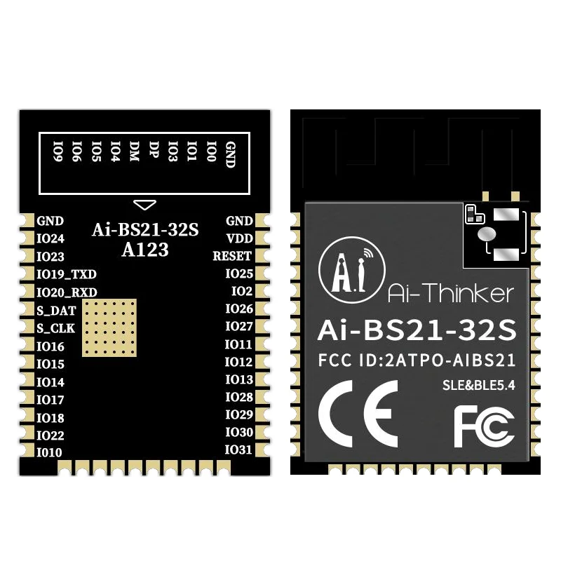 Ai-BS21-32S SLE Module Hi2821 Chip Support BLE5.4/SLE1.0 Dual Mode