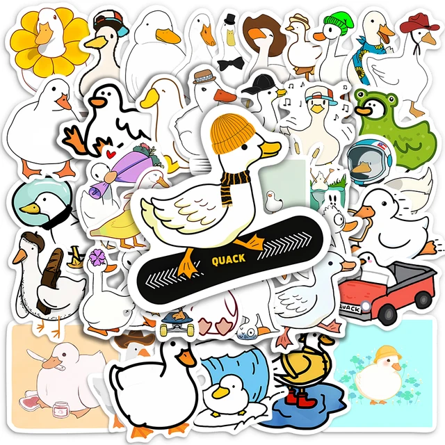 Waterproof Funny Duck Laptop Phone Stickers