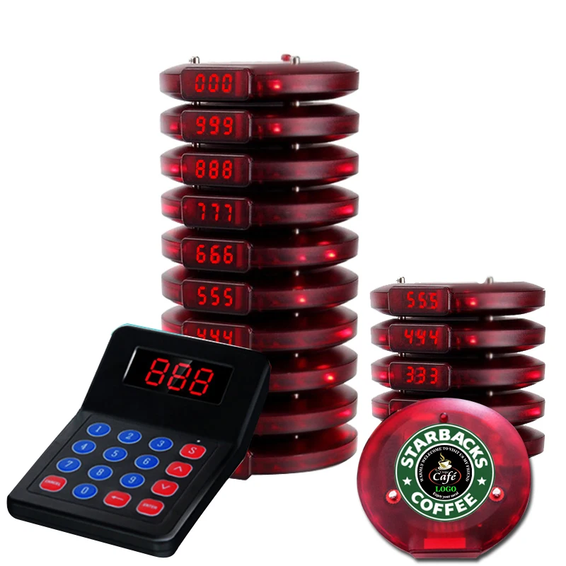 2025 hot sale Wireless Calling System Restaurant Pager with LED Display Queue Management