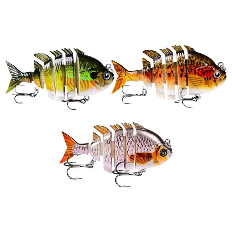 

Bass Fishing Lures 3 Pieces Realistic Fish Lure Kit With Treble Hooks Crankbaits Fishing Gear For Pike Bluegill Salmon Bass