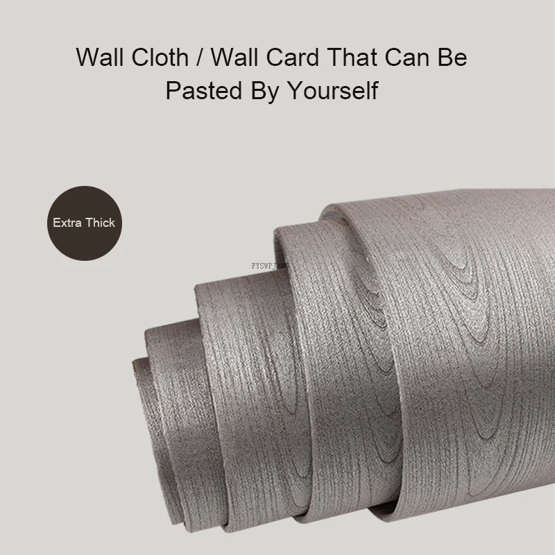 Wood Grain Thickened Wall Cloth Self-Adhesive Soft Package Wall Sticker Background Wall Home Decoration Wall Panel 3D Wallpaper