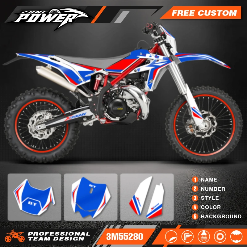 Powerzone Custom Backgrounds Graphics Decals Sticker Kits for Beta Xtrainer 150 200 250 300 400 450 2020 2021 2022 06