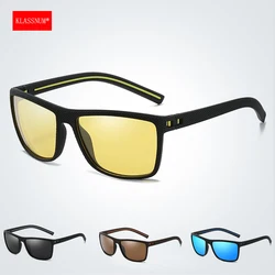 KLASSNUM Men Night Vision Driving Sunglasses Polarized Outdoor Cycling Sports Sun Glasses Women Yellow Lens Anti UV400 Eyepiece