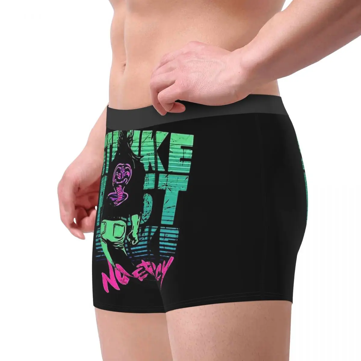 Cobra Kai Strike First Strike Hard No Mercy Underpants Cotton Panties Man Underwear Ventilate Shorts Boxer Briefs