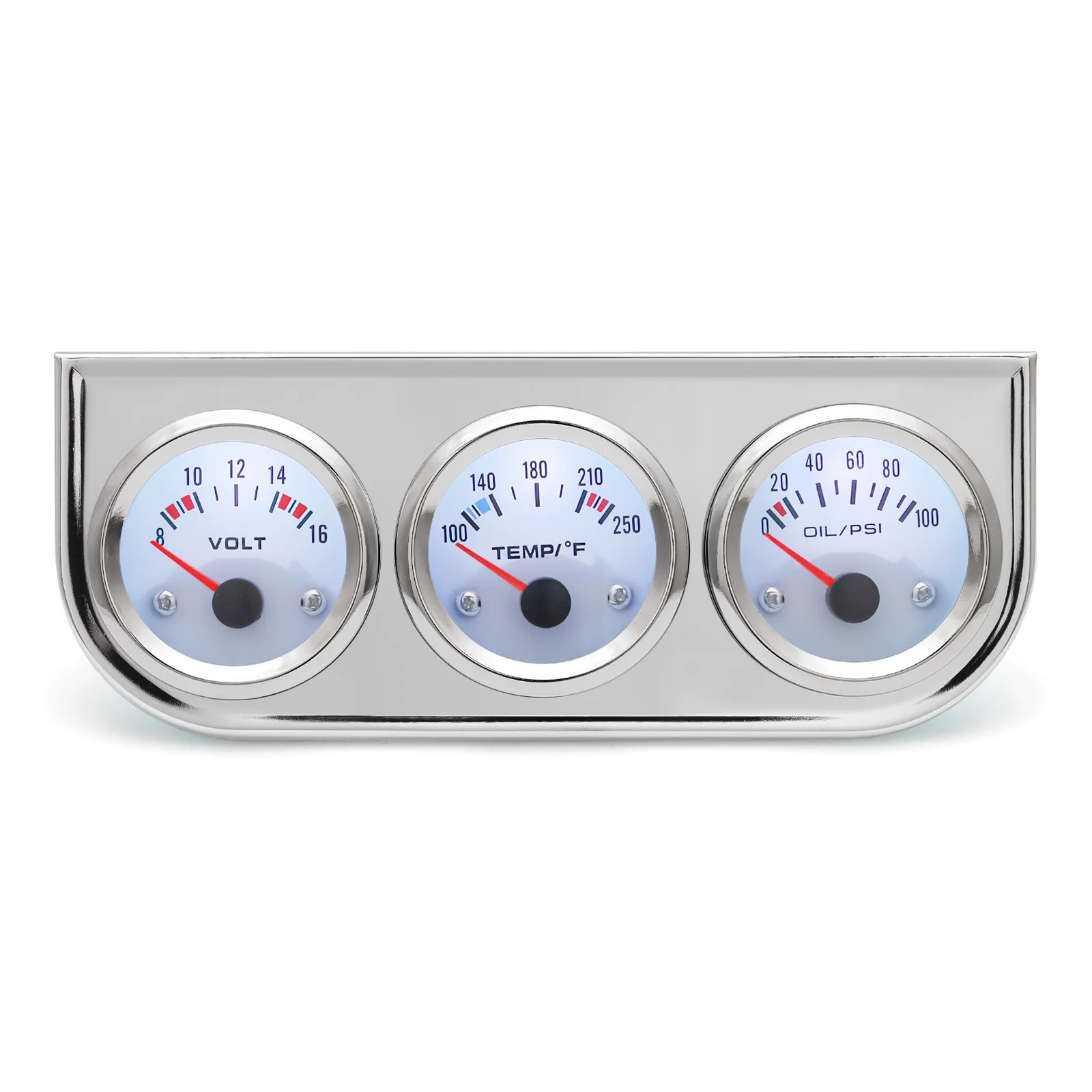 52 MM 3 In 1 Oliedrukmeter + Voltmeter + watertemperatuurmeter Kit Voltmeter met sensor Olietemperatuurmeter Triple Meter - afbeelding 1