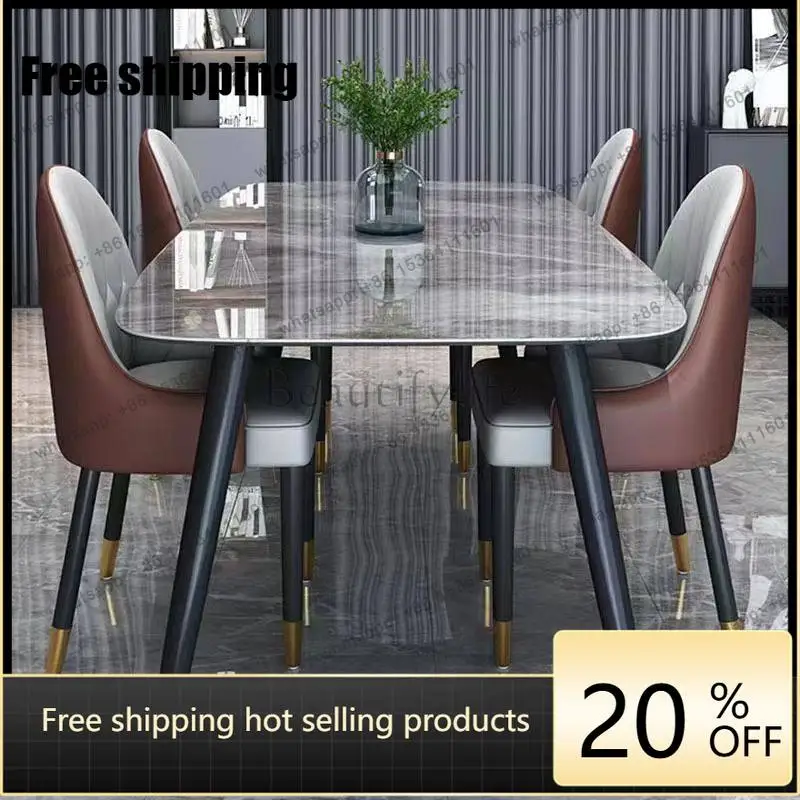 XX.Minimalist Designer Dining Tables Base Unique Extending Modern Dining Tables Luxury Expandable Mesas Comedor Furniture For Ho