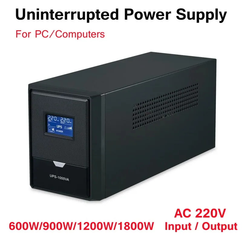 غير متصل UPS إمدادات الطاقة غير المنقطعة 2000VA 1200 واط بطارية 220 فولت مراقبة الكمبيوتر المنزلي مكتب انقطاع التيار الكهربائي بطارية احتياطية #1