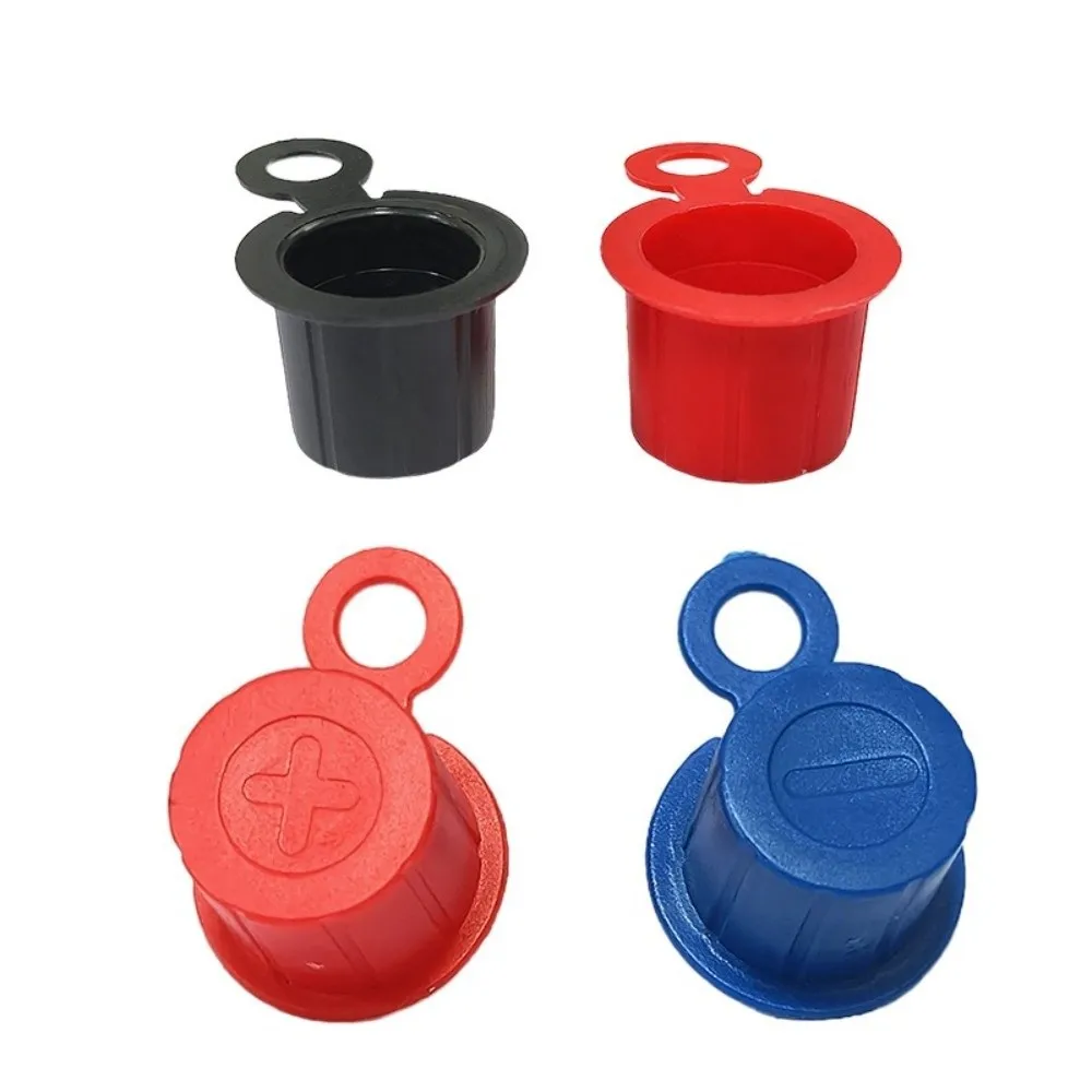 1 Pair Water Proof Battery Terminal Cover Insulated Standard Diameter Battery Protector Dust Proof Positive Negative Heads