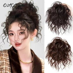 Synthetic Curly Hair Bun Extensions Wig Wavy Curly Chignon Hair Bun with Rubber Band Fluffy Hairpiece for Women Daily Party Use