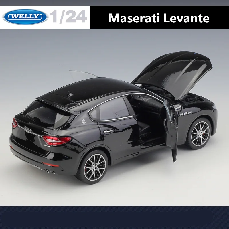 WELLY 1:24 Maserati Levante SUV Alloy Car Model Diecasts Metal Vehicles Car Model High Simulation Collection Childrens Toy Gifts