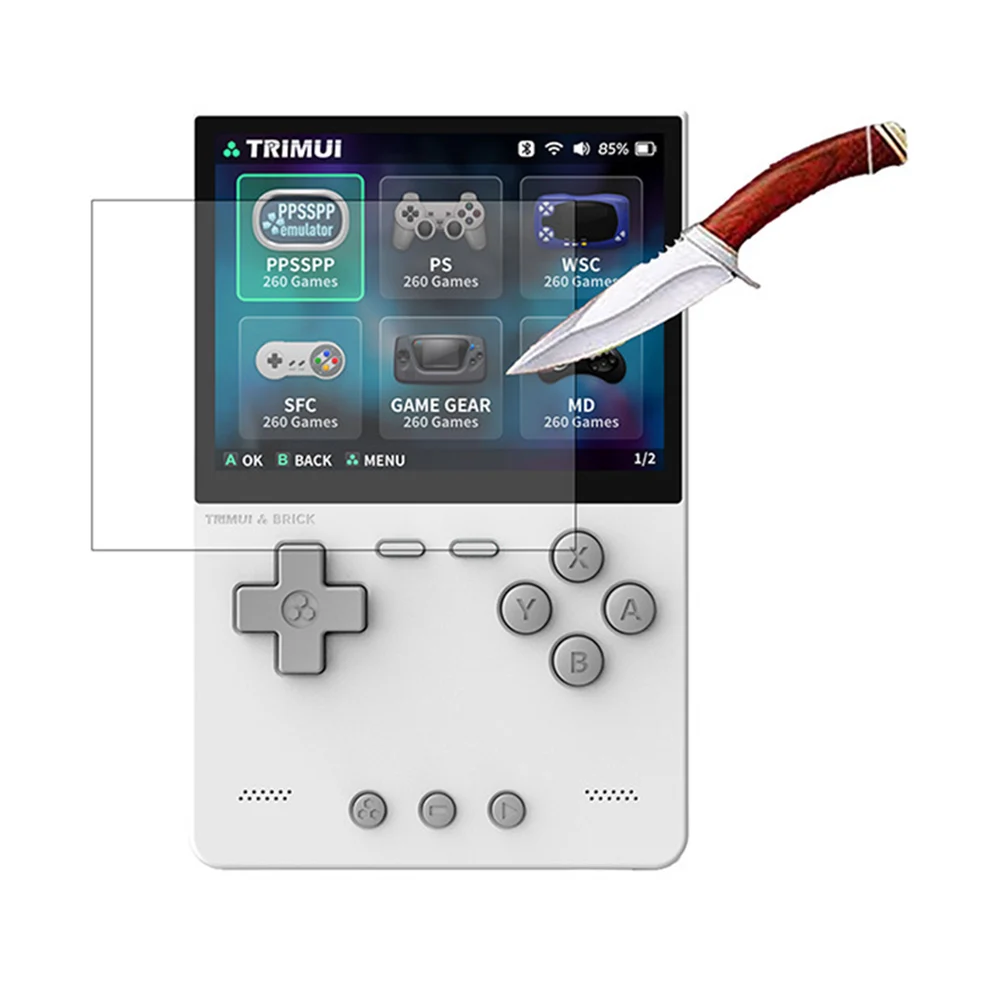 

For Trimui Brick Tempered Glass Screen Protector Films Anti-Scratch 9H Game Console Screen Protector Film Screen Tempered Film