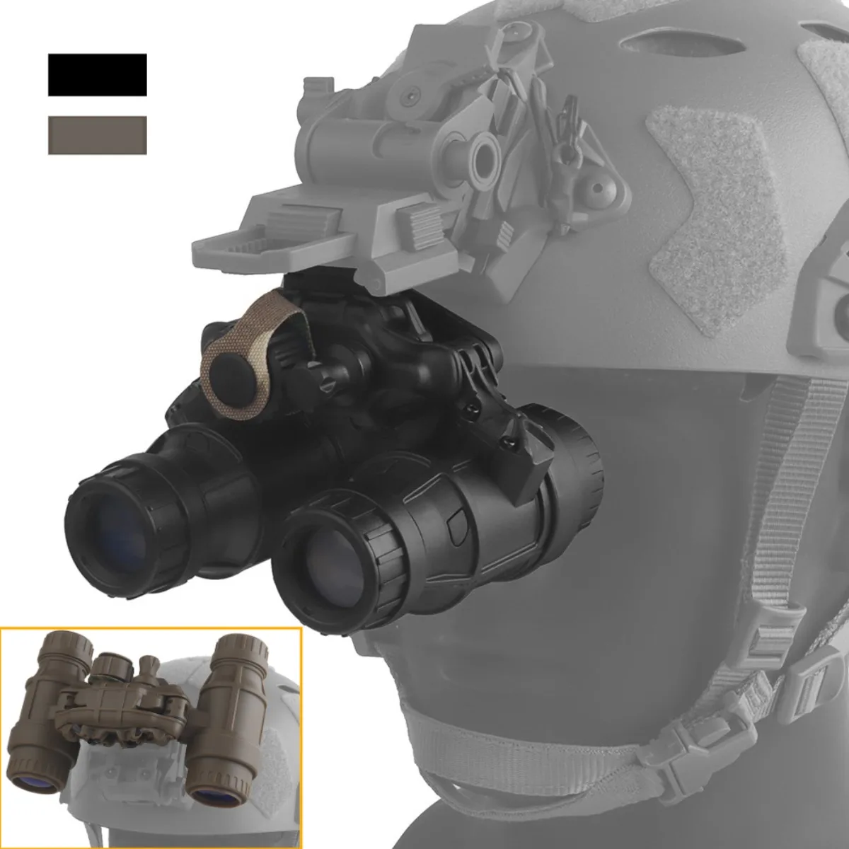 Tactical DTNVS Binocular Night Vision Device Model NO FUNCTION NVG Model Night Vison Goggle Fit WILCOX G19 G24 G30 G69 G70 Mount