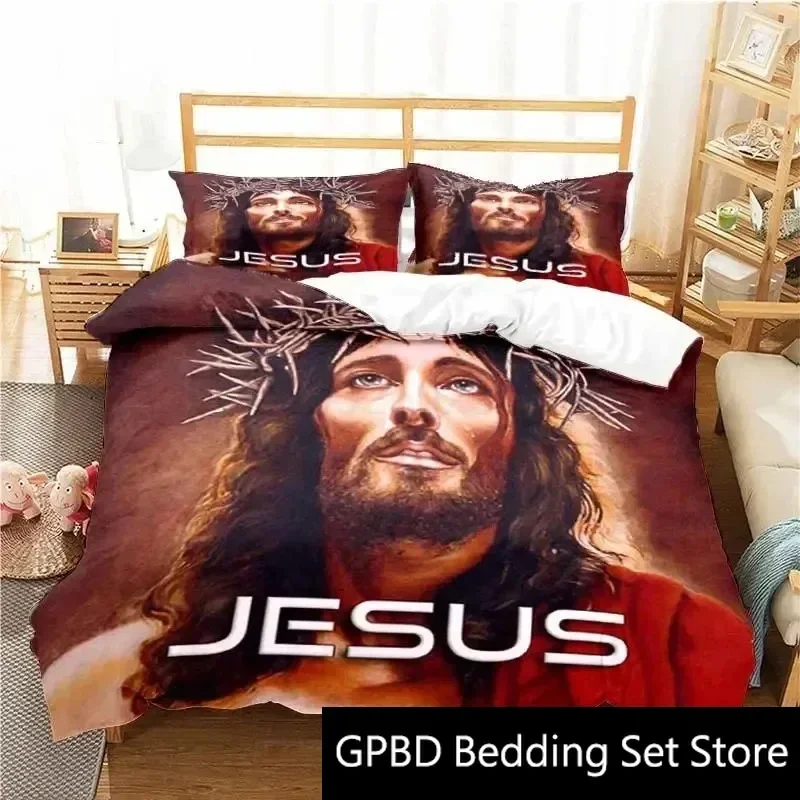 

3D Print Sacred Heart of Jesus Christ Bedding Set Double Twin King Duvet Cover Comforter Pillowcase Boys Girls Adults Bedroom