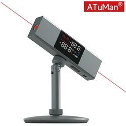 DUKA ATuMan Laser Protractor Digital Angle Finder Gauge 2 in 1 Laser Level Ruler Measure Tool Precision Goniometer LCD Display