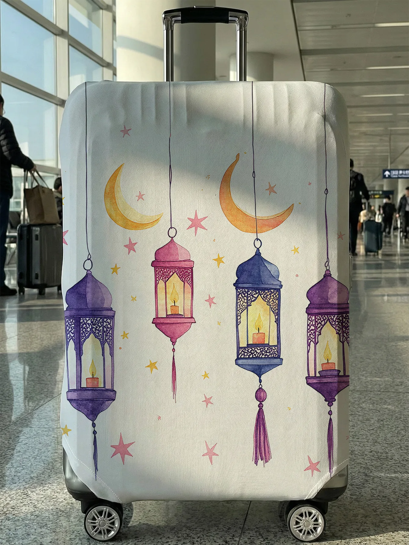 

Защитный чехол для багажа Star and Moon Lantern, подходит для чехлов для багажа размером 18-32 дюйма, чехлов для ручек багажа, дорожных аксессуаров.