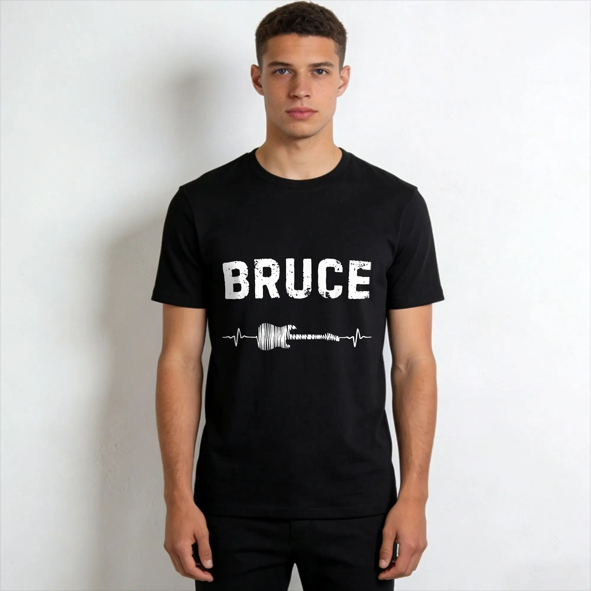 Bruce Springsteens Music T-Shirt Men  Vintage Cotton Tees Round Collar Short Sleeve T Shirt 4XL 5XL 6XL Clothes