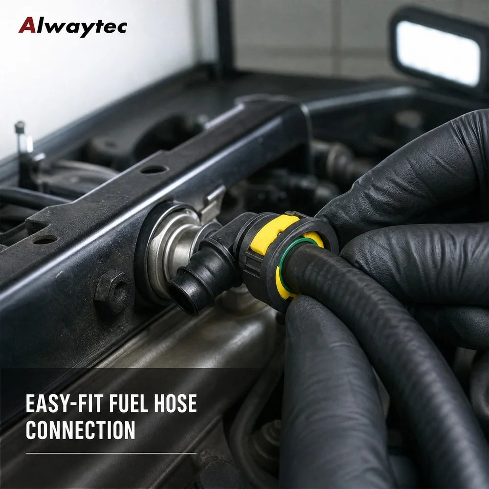 5PCS 17.5MM ID14 Injection Molding Plug Line Easy Fit Diesel Fuel Plastic Quick Coupling Hose Connectors