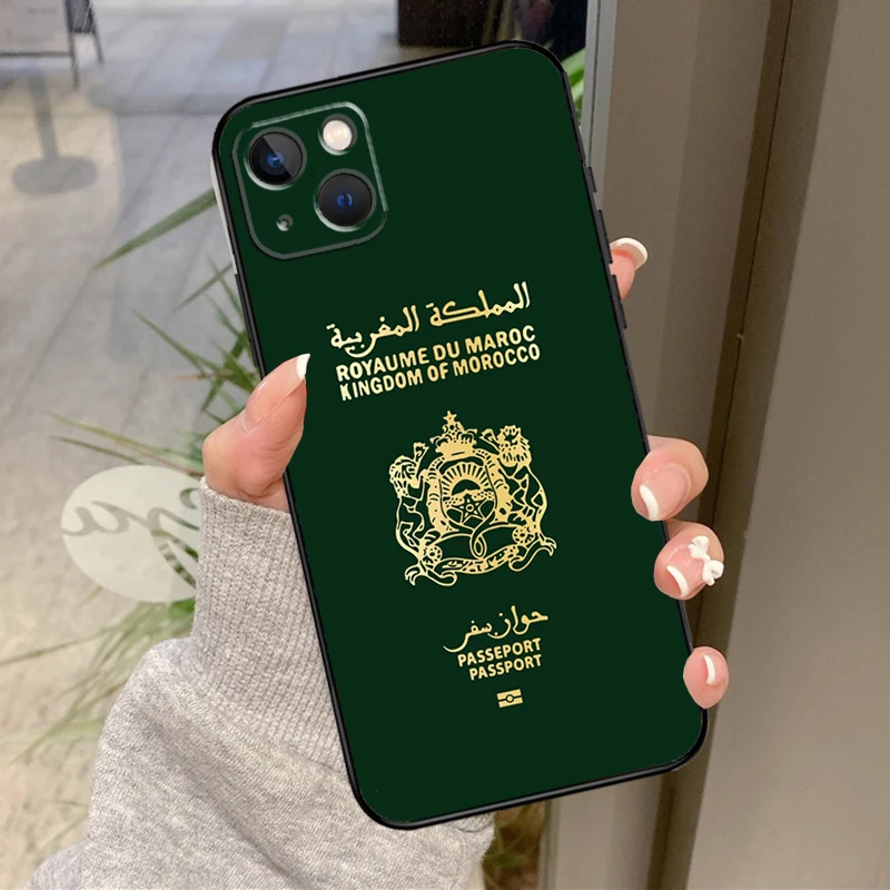 Morocco Flag Coat Of Arms Case For iPhone 13 11 14 12 15 16 Pro Max Plus XR X XS Max 12 13 Mini Soft Cover