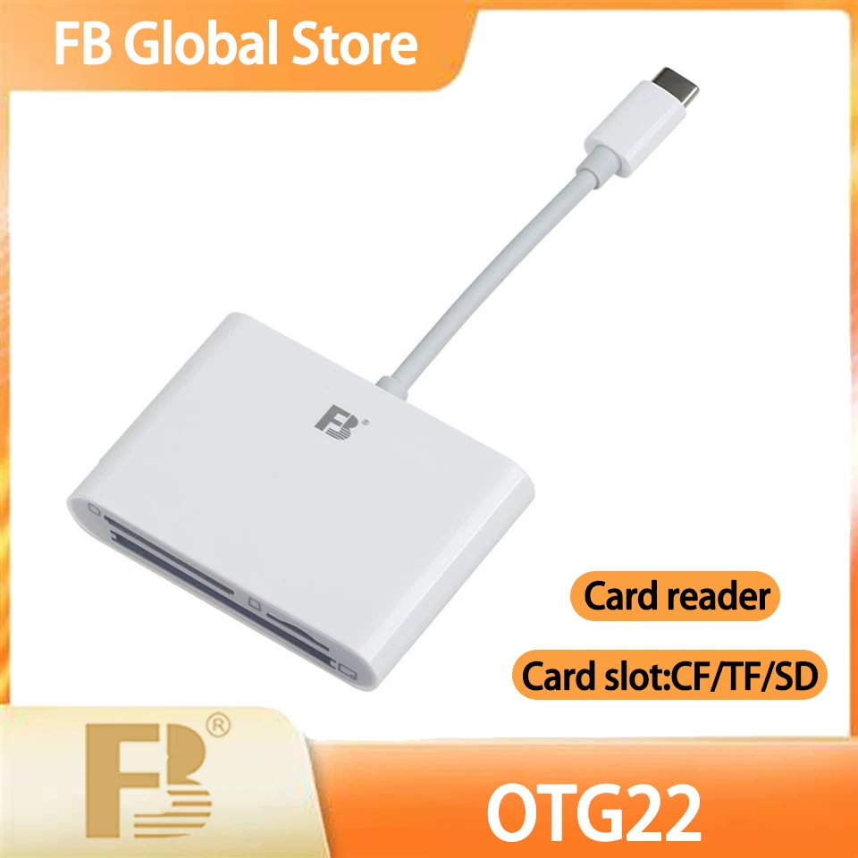 FB OTG22 Typ-C Card Reader Supports Bidirectional Transmission without APP CF TF SD Card Slot For Mobile Tablet Cameras