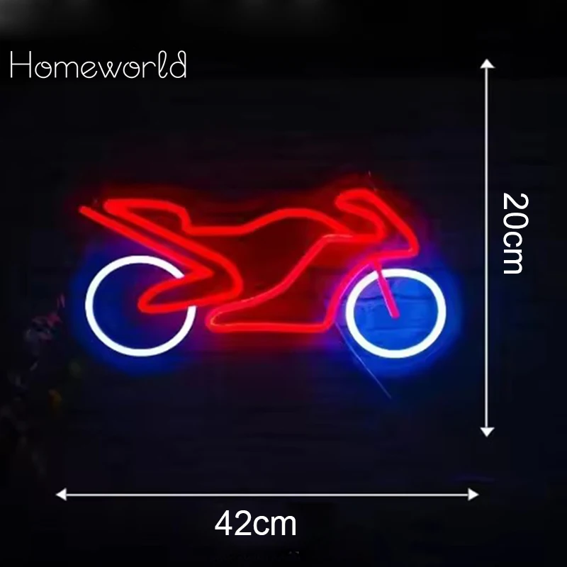 دراجة نارية النيون ضوء مخصص LED السيارات دراجة النيون شعار ديكور الصالة الرياضية في سن المراهقة غرفة نوم بار متجر نادي الجدار مع باهتة