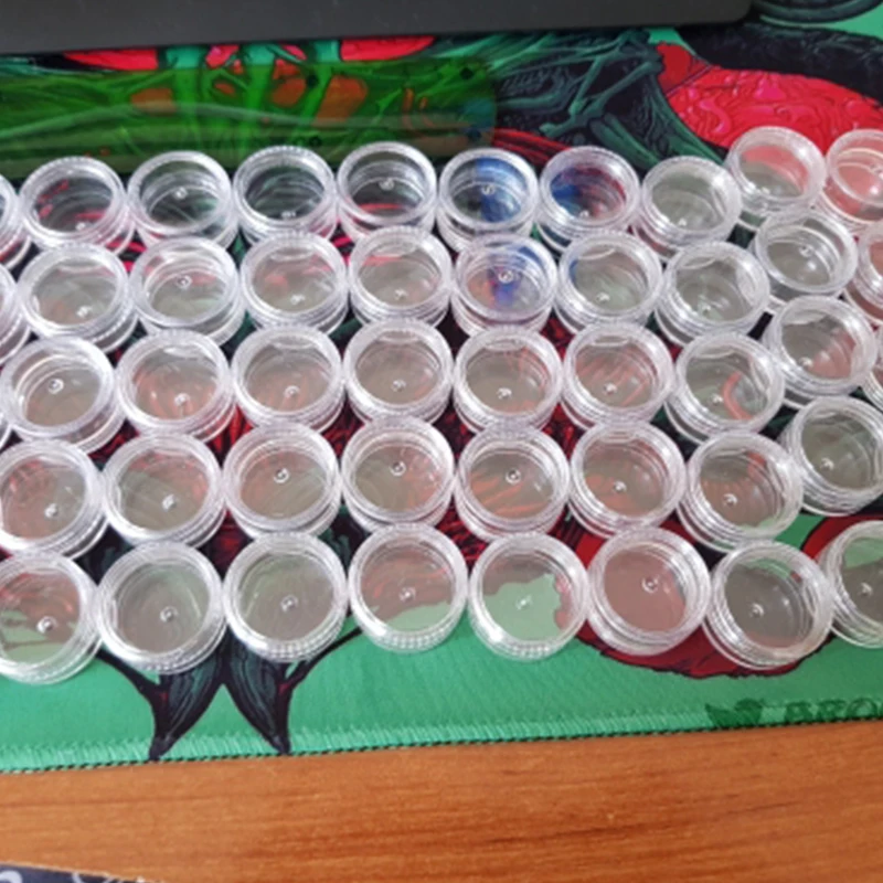 50 قطعة 5 جرام عينة واضح كريم جرة زجاجات مستحضرات التجميل الصغيرة الحاويات وعاء شفاف لفن الأظافر علبة صغيرة واضحة القصدير للبلسم #6