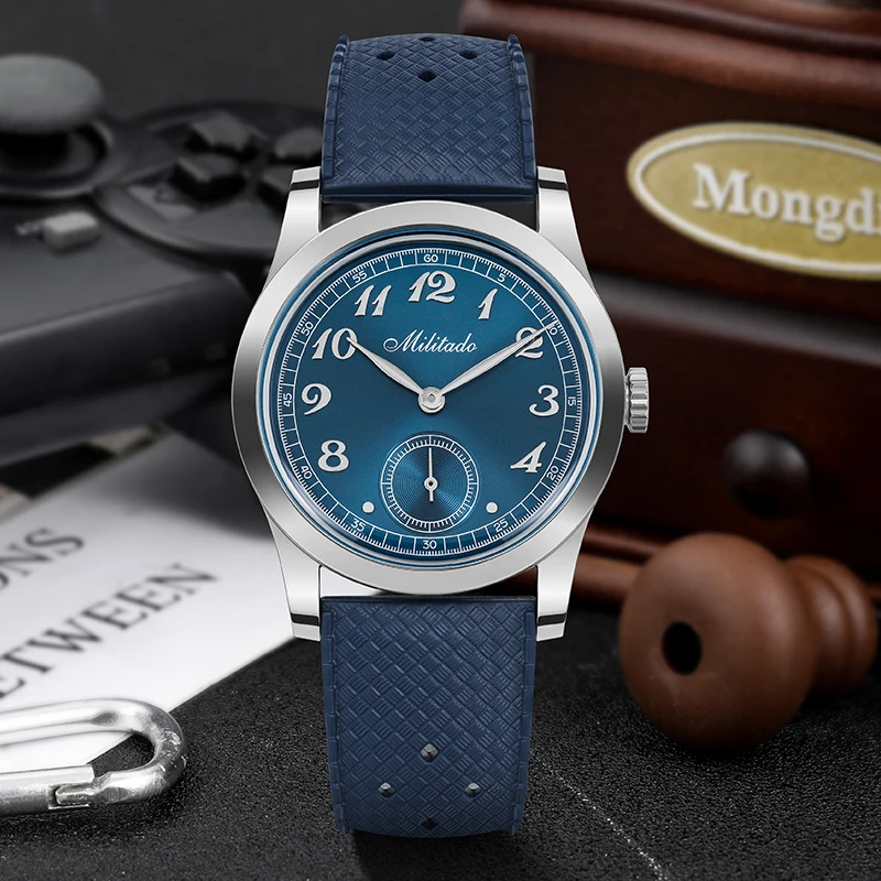 Militado ML01 VD78 Quartz Movement Watch 100m Water Resistance Wristwatch Domed Hardlex Crystal Stainless Steel Watches Men