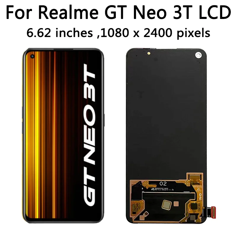 Imagem -04 - Oppo-original Lcd Display Touch Screen Digitizer Oppo Realme gt Neo 3t 662 Rmx3372 Rmx3371