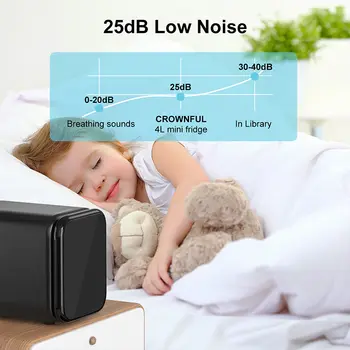 Crownful 4L mini autochladnička 12V/120V multifunkční lednička kosmetika pivo nápoje chladič ohřívač chladnička do auta domů 10 nejlepší prodej Mini lednička na čaj Pearl Boba - №8