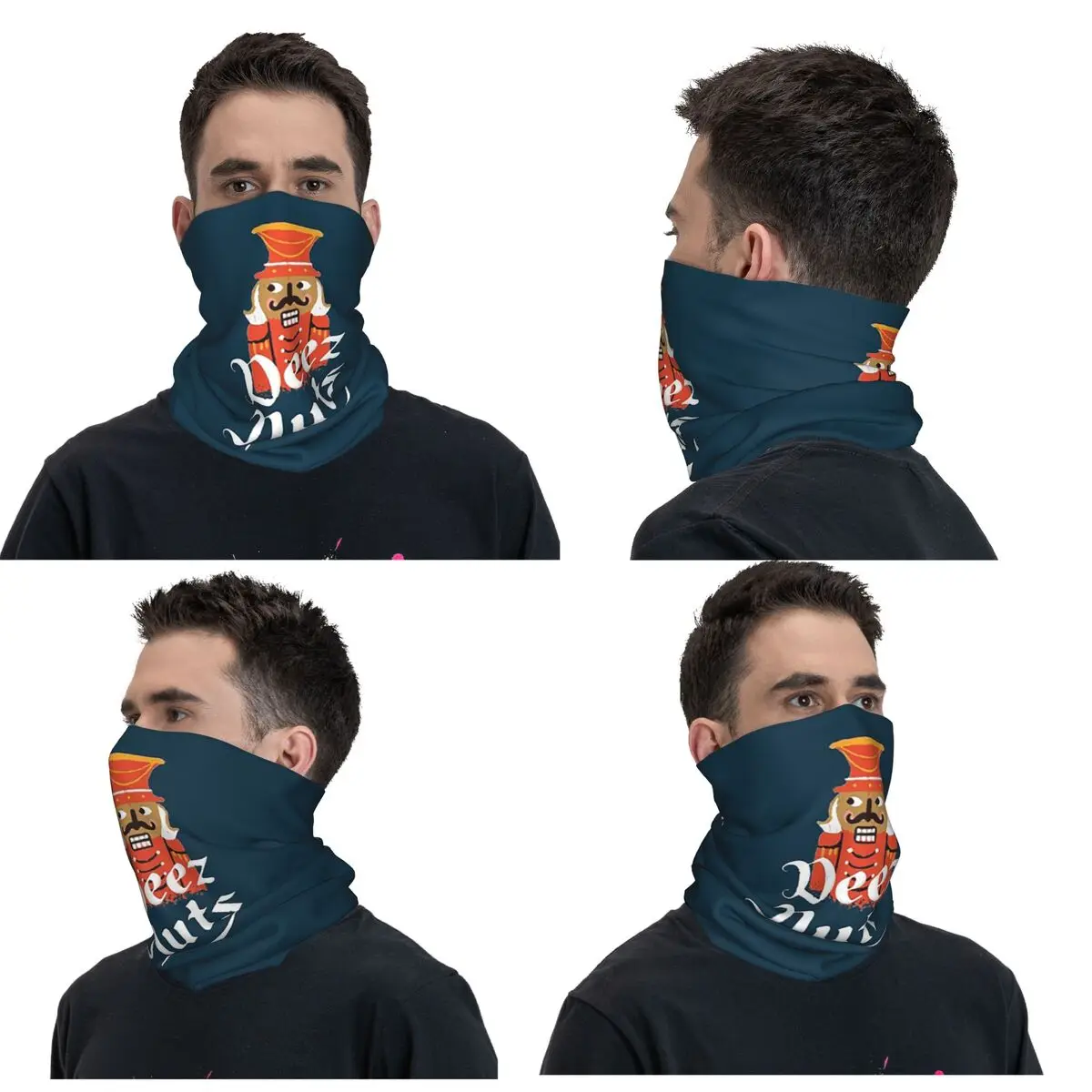 Christmas Nutcracker Bandana Neck Cover Printed Wrap Mask Scarf Multifunction Balaclava Riding For Men Women Adult Windproof