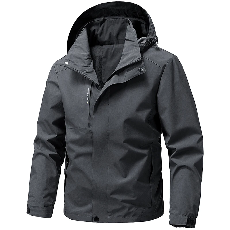 Men Jacket Autumn Spring Outdoor Softshell Hooded Coat Sports Hiking Camping Coats Lightweight Jackets