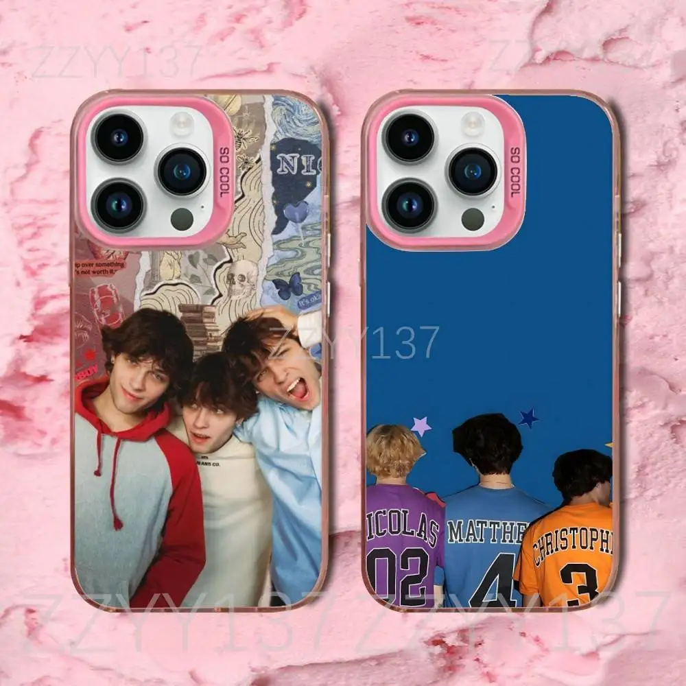 

S-Sturniolo Triplets Phone Case For iPhone 16,15,14,13,12,11,8,7,Pro,Max,Plus,Mini,XS,SE Candy Matte Shockproof Pink Cover