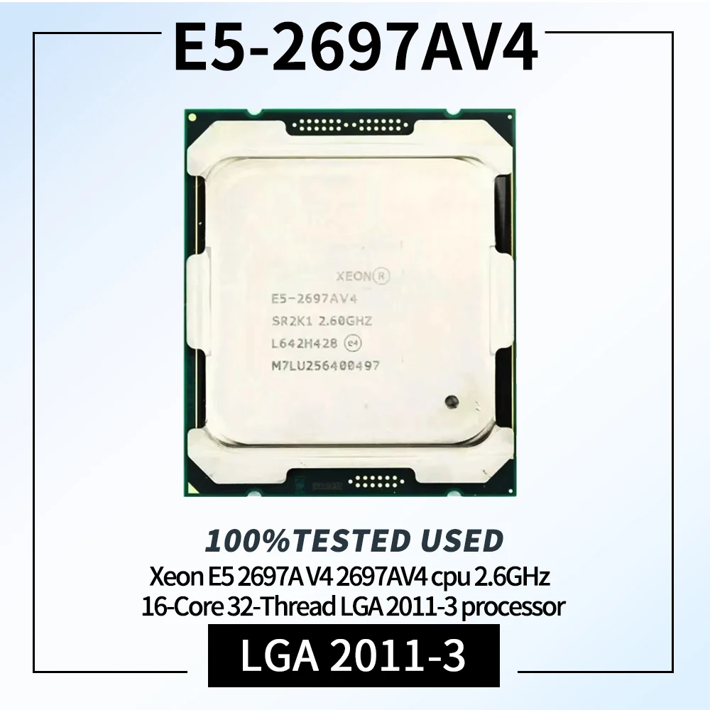 Xeon E5 2697AV4 16 Cores 32 Threads 2.6GHz 145W LGA2011-3 for X99 server motherboard E5 2697A V4