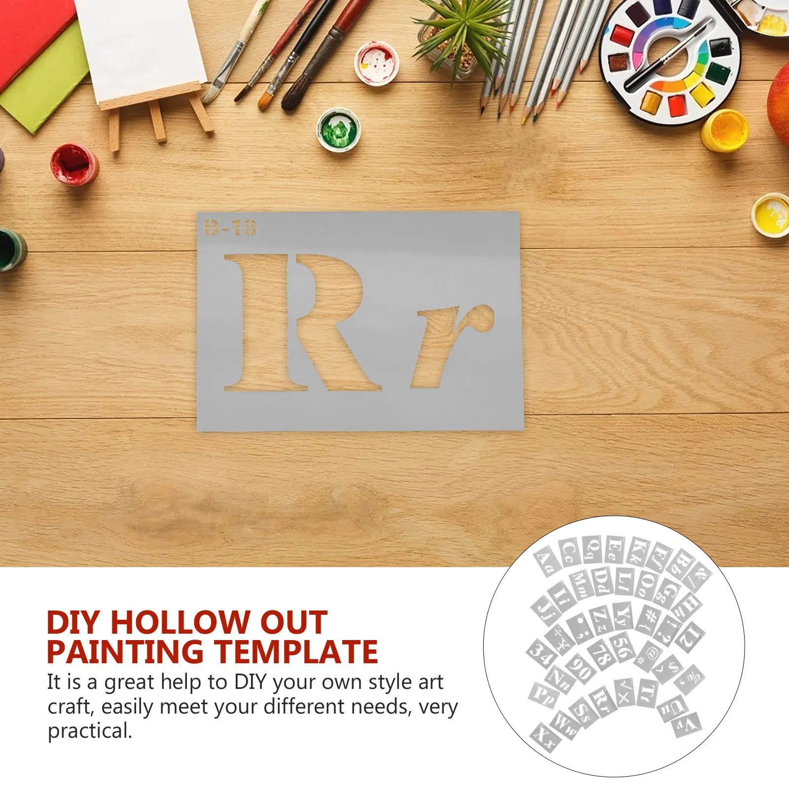 DIY 再利用可能な洗えるプラスチック文字ステンシル壁画ハンドアカウント装飾小さなスプレーステンシル日常使用アート