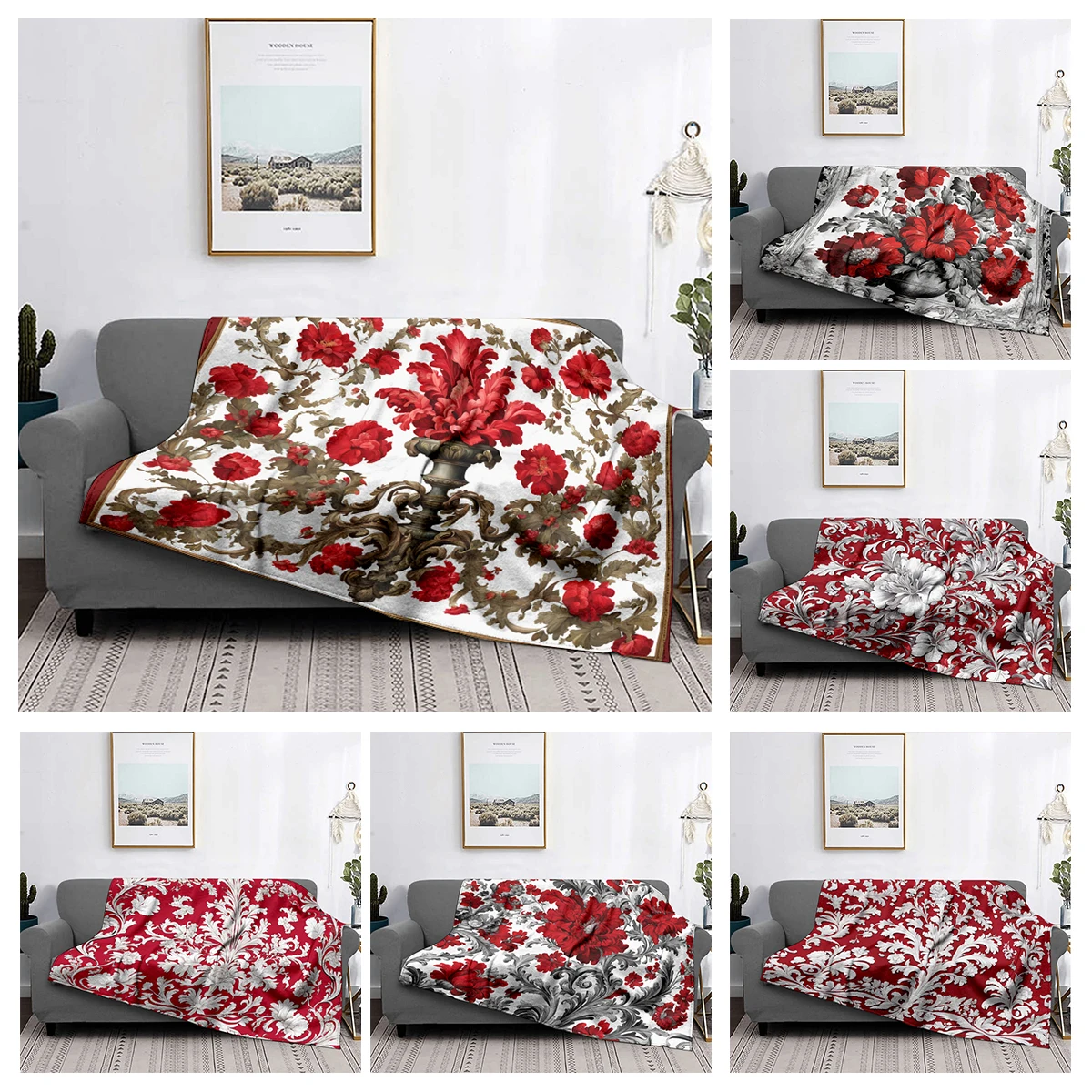 

Home decoration plush Throw Sofa blanket Bedspread on the bed fluffy soft blankets decor Plaid Modern Persia boho Blankets