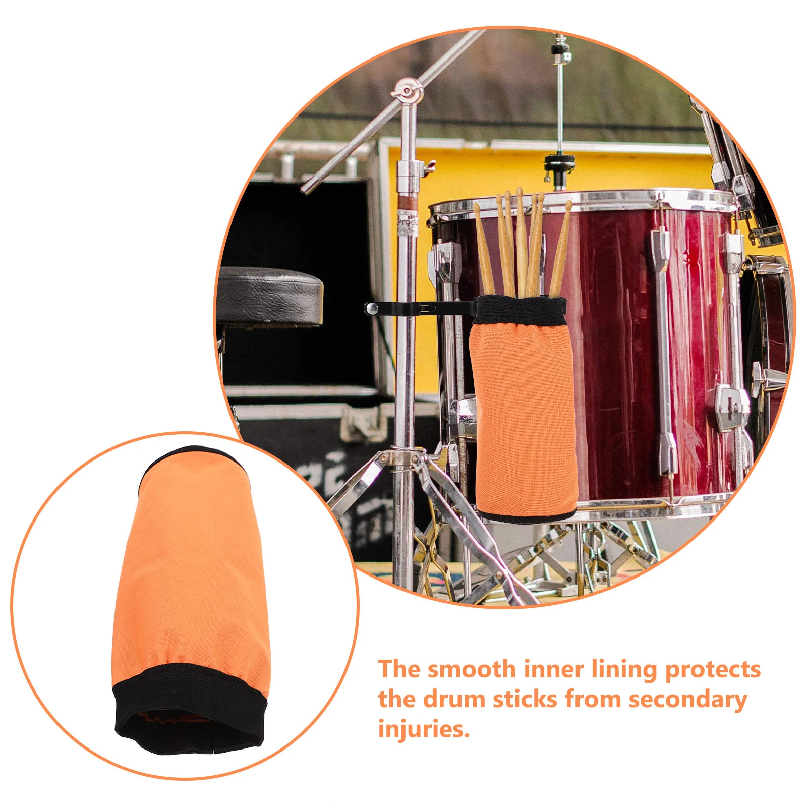 

Portable Drumstick Barrel Durable Oxford Cloth Alloy Material Large Capacity Drum Accessory Performance Supply Gift Drumstick