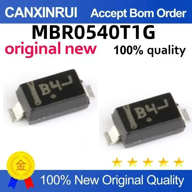 

(5-100 pieces) Brand new original MBR0540T1G silk screen B4 40V 0.5A SOD-123 SMD diode chip