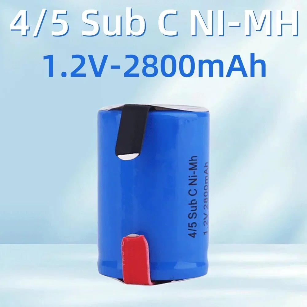 NEW 100% 4/5 SC Sub C Hoge Ontlading 1.2V 2800mAh oplaadbare Ni-Mh Battery Met Lassen Tabs