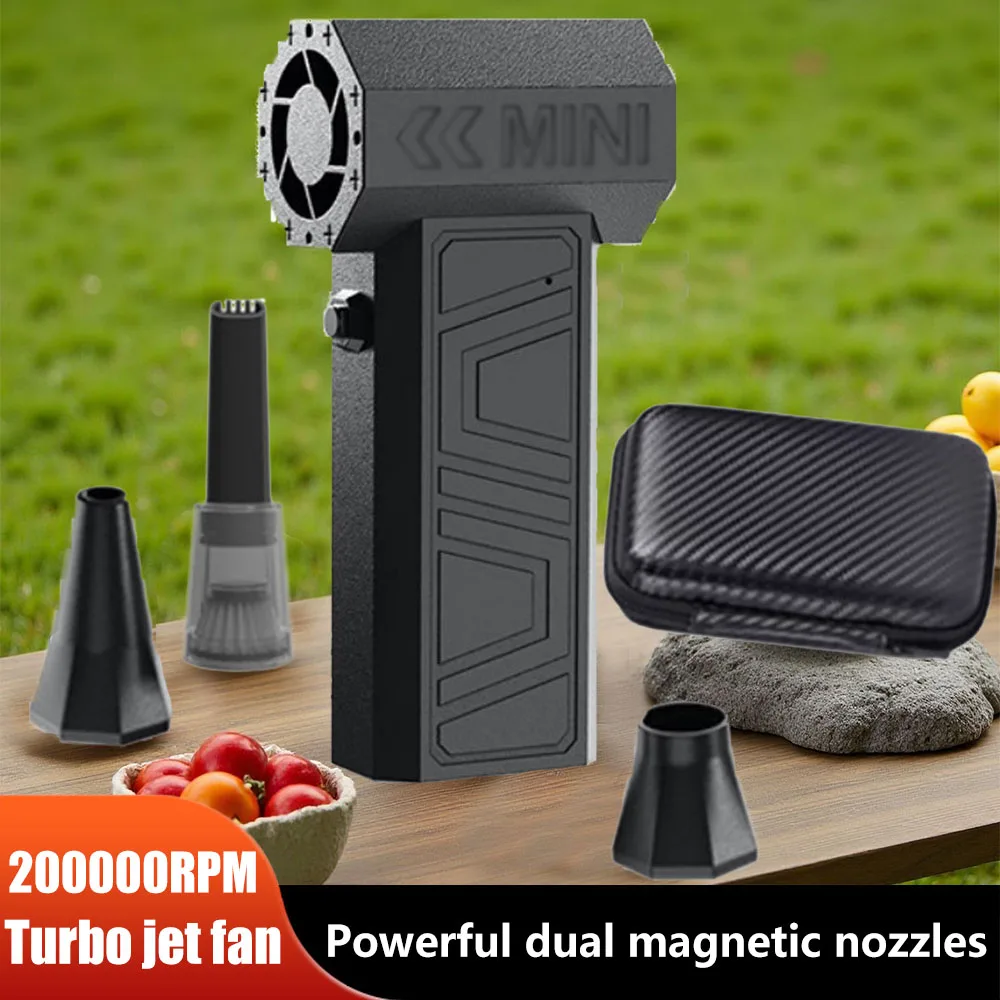 

Powerful Air Blower 200000RPM Brushless Violent Fan Vacuum Dust Cleaner Strong Winds 52m/s Turbo Jet Blower Type-C Recharging