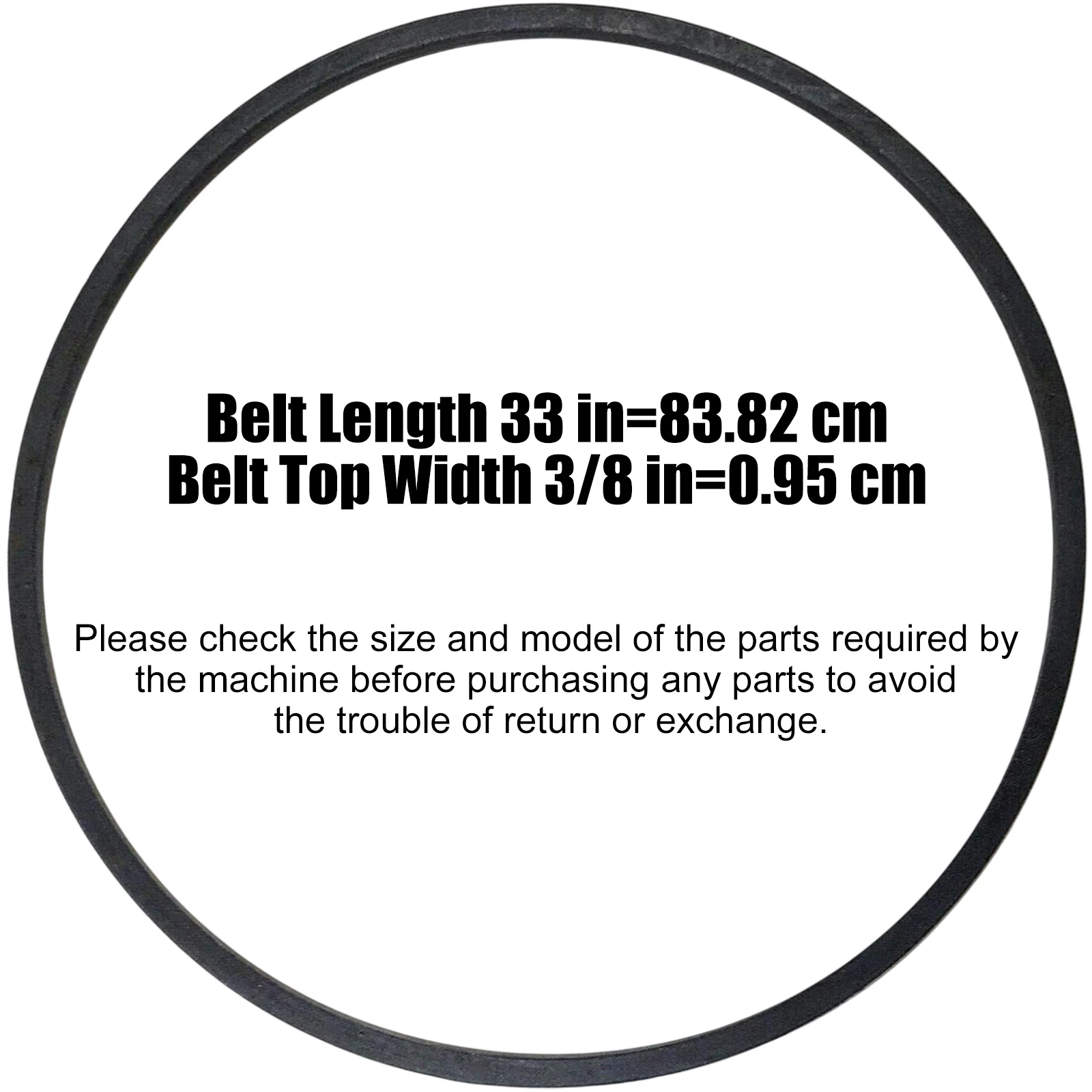 07200633 07200739 Auger Drive Belt for Ariens Gravely Deluxe 24 Deluxe 28 Snow Blower V-Belt (3/8