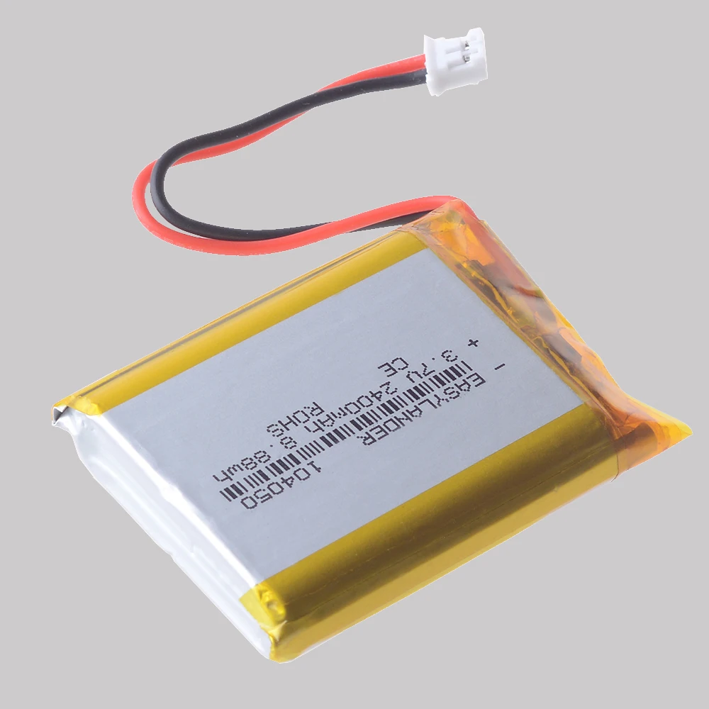 JST2.0mm 2Pin 3.7V 2000mAh 804050 Rechargeable Lithium Li-ion Polymer Battery 304050 404050 504050 604050 704050 904050 104050