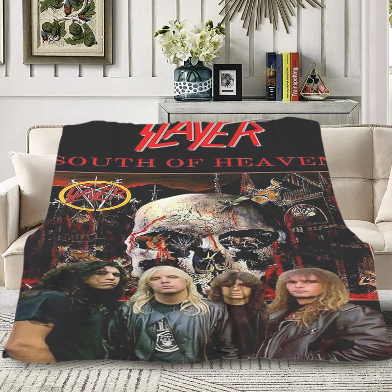 Sofa Blankets T-Slayer Heavy Metal Bands Fluffy Soft Blankets Microfiber Bedding King Size Blanket Warm Knee Bed Fleece Camping