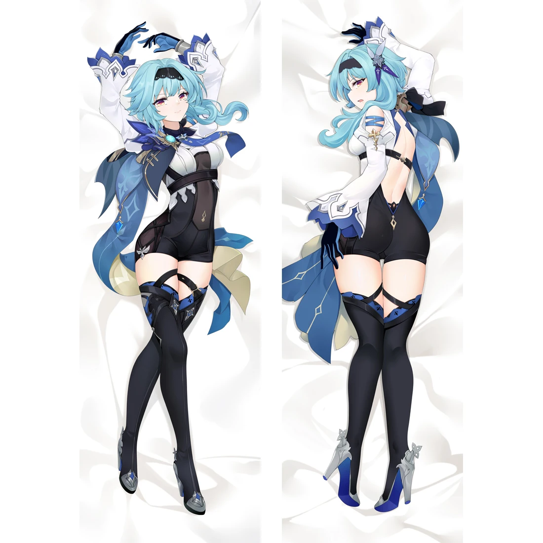 

2WAY Genshin Impact Eula Pillow Case Dakimakura Eula Costume Peachskin Otaku 2-Side Hugging Body Throw Cushion Pillow Cover Case