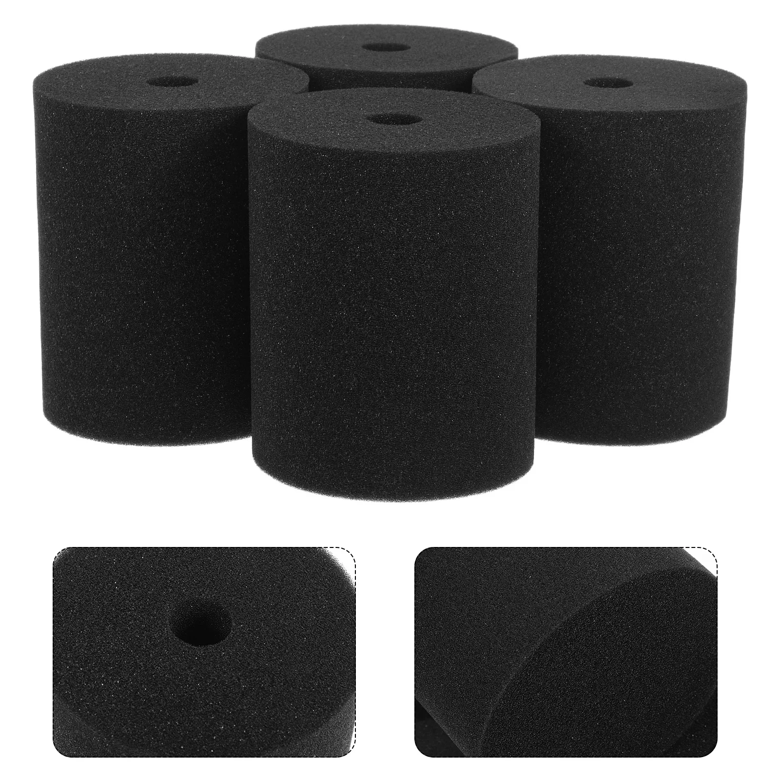 

4 Pcs Rotating Sponge Column Durable Foam Black PVC Sticks Stress Relieving Surface Cup Turner Foams Tumbler Accessories