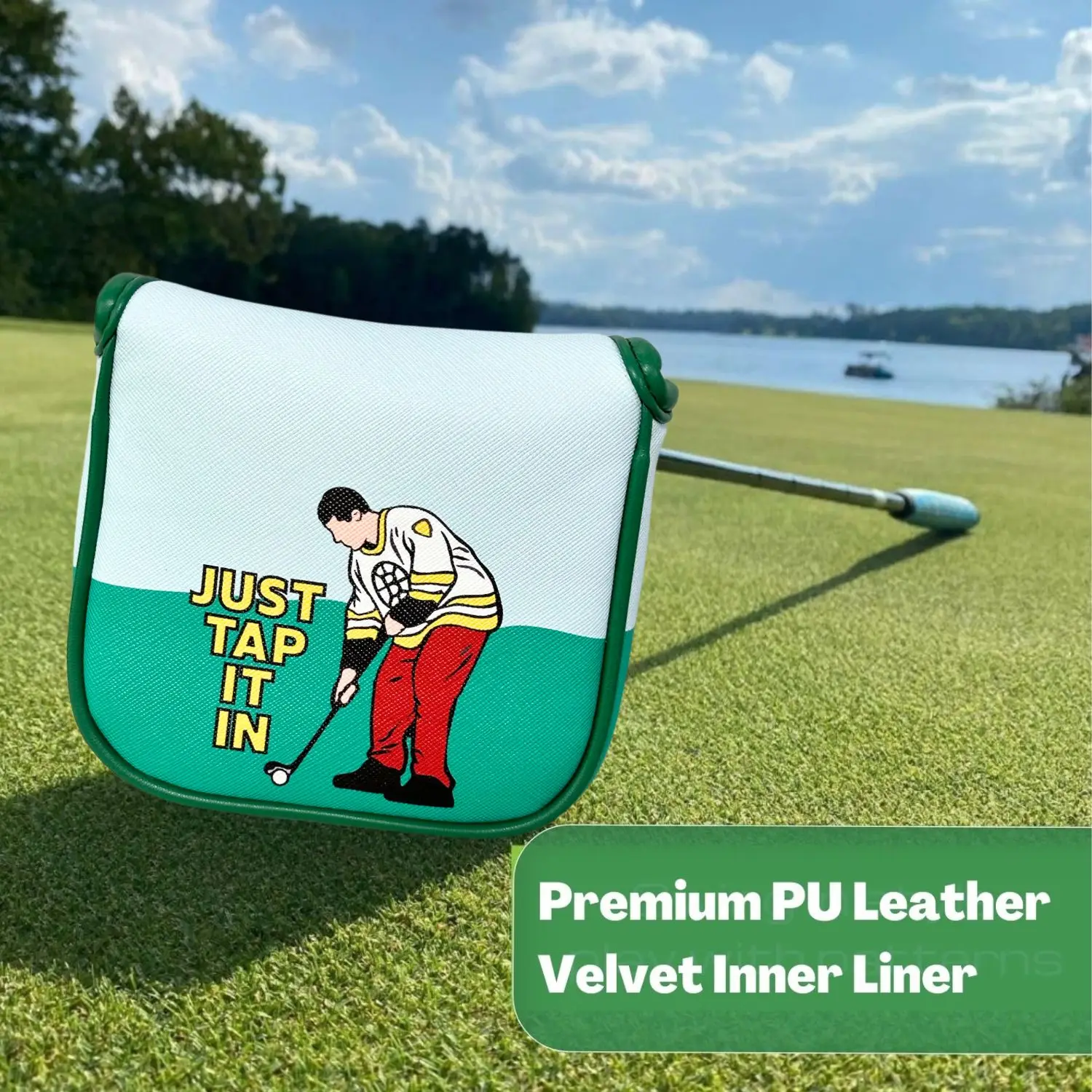 Funny PU Leather Golf Putter Cover - Premium Golf Club Protector Essential Golf Accessories for Men&Women with Premium Club