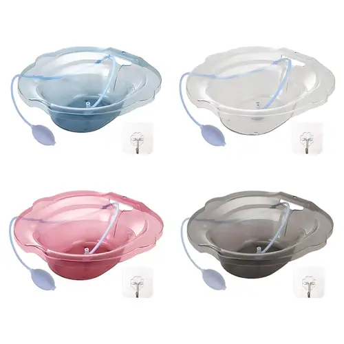 Sitz Bath 변기 비데, 걸이식 성인 시츠 목욕, 환자용 플러셔 포함 