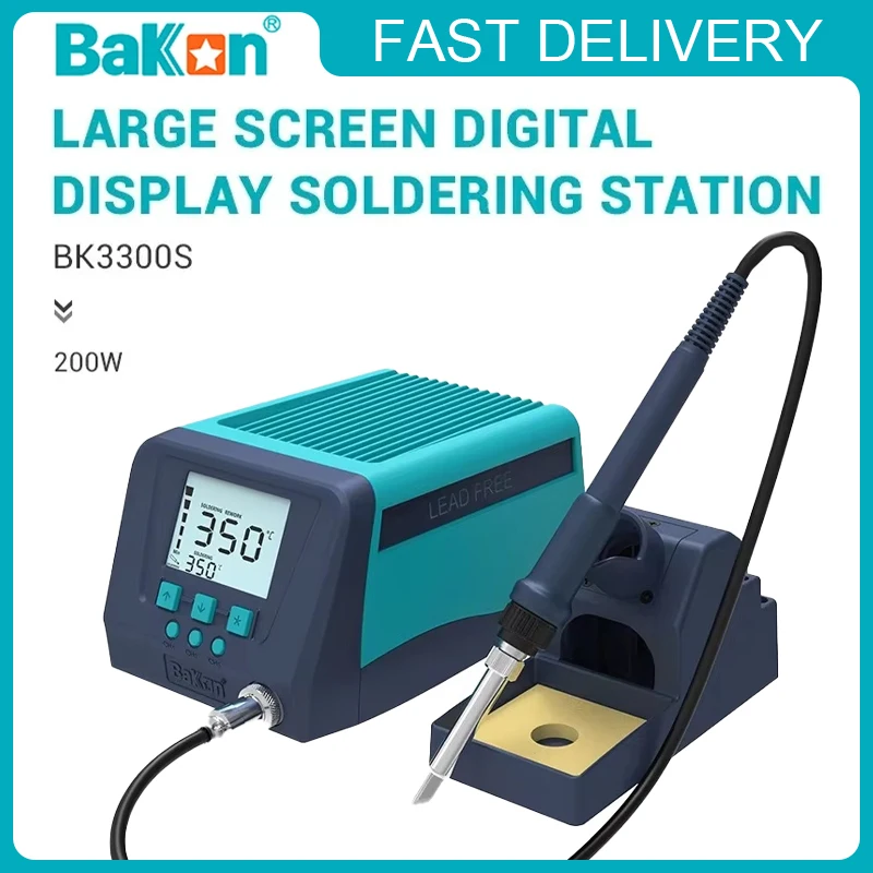 Estación de Soldadura Profesional Bakon BK3300S 200W, Soldador Industrial de Alta Frecuencia, Máquina de Soldadura de Alta Frecuencia, Soldador Bakon